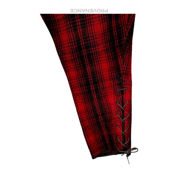 🔴 Woolrich Wool Hunting Pants Knickers - Red/Black Plaid 34 - Picture 6 of 9